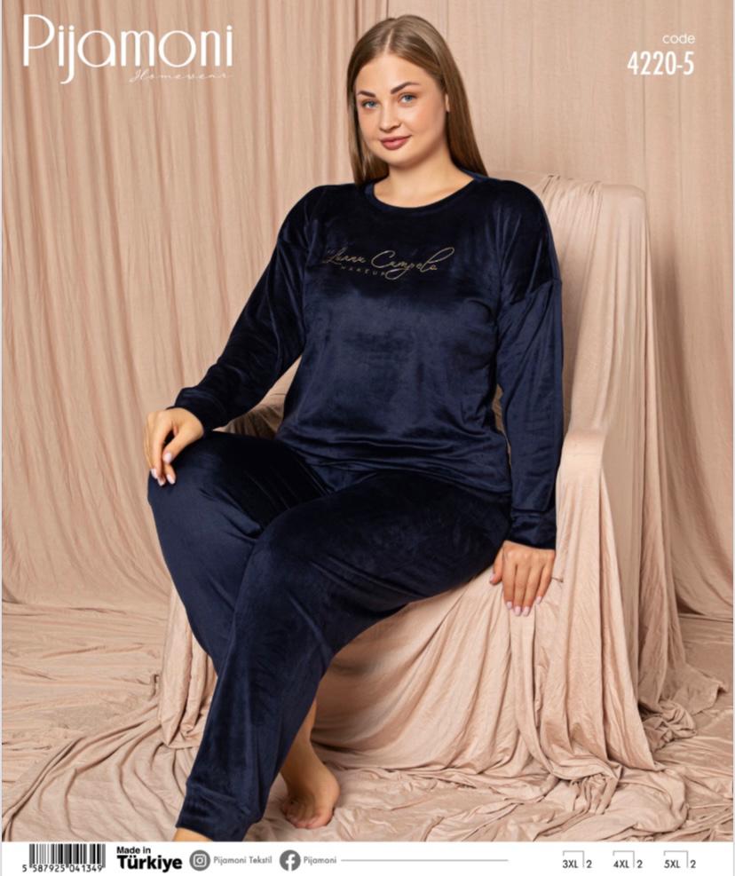 بجامة مخمل big size 4220-5