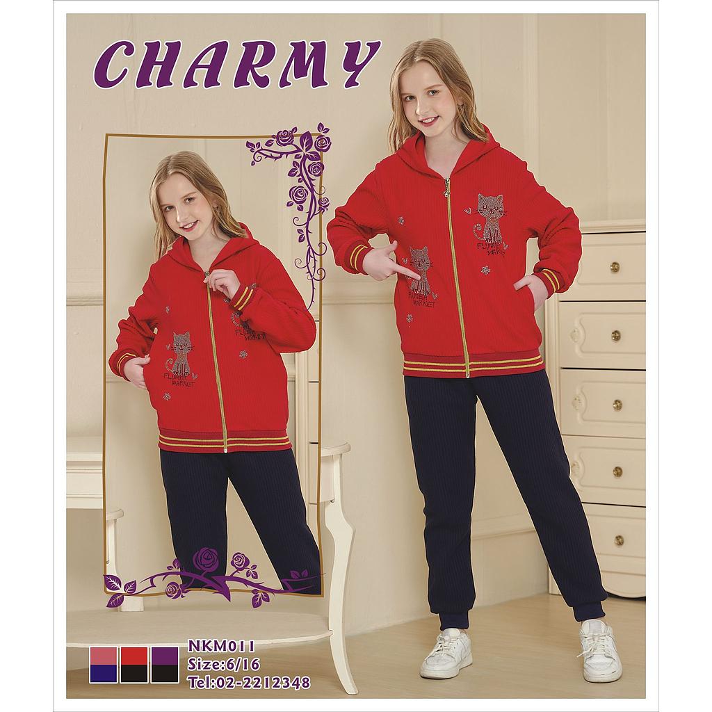 بجامة بناتي فليز محزز Charmy
