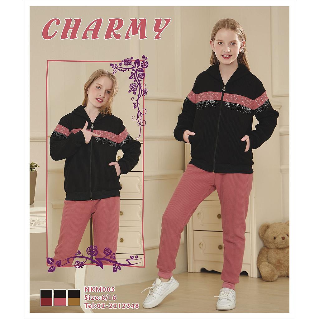 بجامة بناتي فليز محزز Charmy