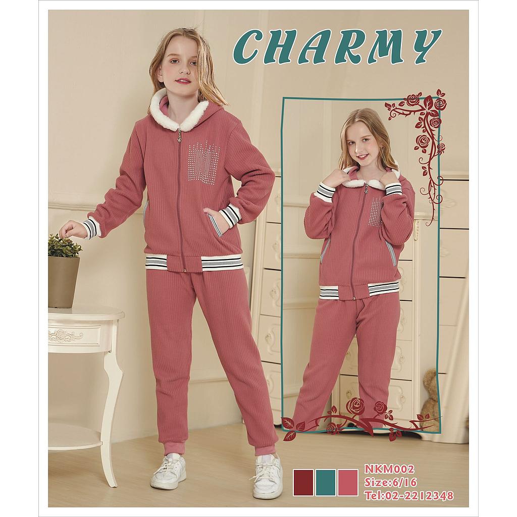 بجامة بناتي فليز محزز Charmy